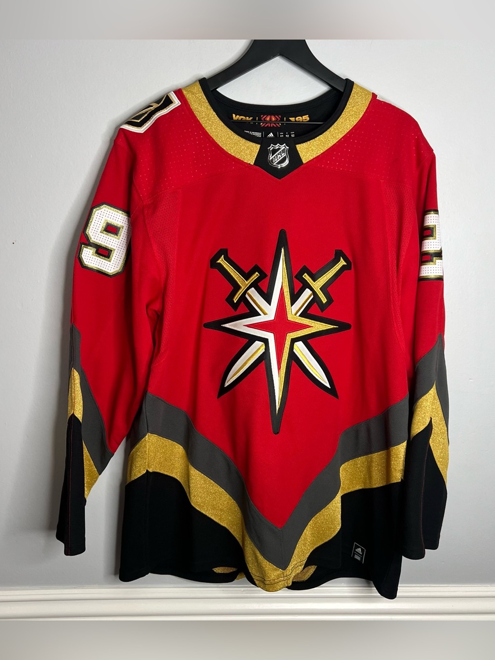 Marc-Andre Fleury Las Vegas Golden Knights Jersey Mens 52 Adidas Red Hockey NHL